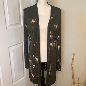 Carly Jean Los Angeles | Olive Tie Dyed Duster | S